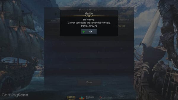 Fix: Lost Ark Cannot Connect To The Server Due To Heavy Traffic [10027]